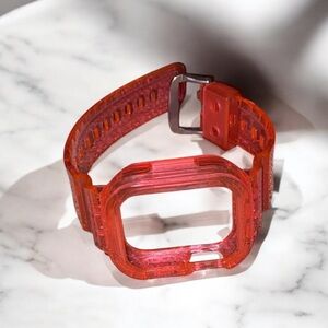 Pink TPU Band + Case Compatible w/apple watch 38mm/40mm